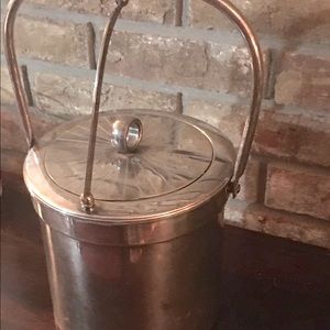 Mid Century Modern Silver Plate Ice Bucket